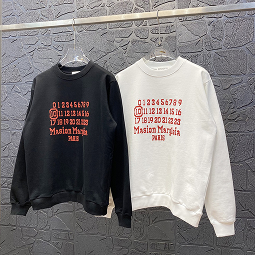 マルタンマルジェラ スウェットTシャツ Maison Margiela コピー RED数字 スウェット長袖 Tシャツ