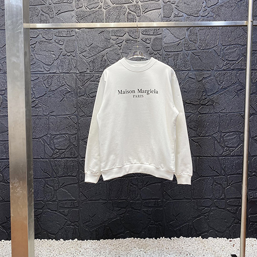 マルタンマルジェラ スウェットTシャツ Maison Margielaロゴプリント コピー スウェット長袖 Tシャツ