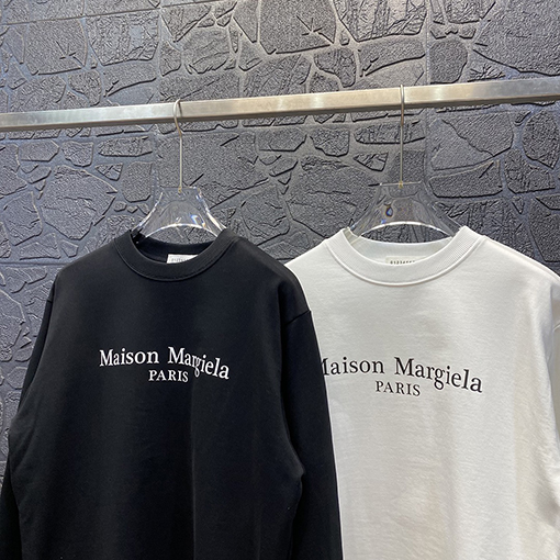 マルタンマルジェラ スウェットTシャツ Maison Margielaロゴプリント コピー スウェット長袖 Tシャツ