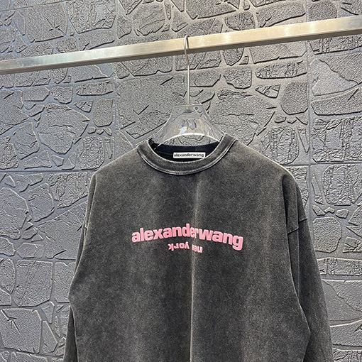 アレキサンダーワン 長袖 Tシャツ Alexander Wang ヴィンテージウォッシュ ロングスリーブTシャツ