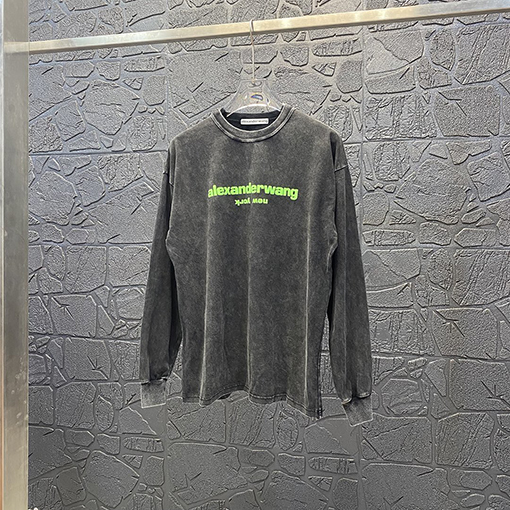 アレキサンダーワン 長袖 Tシャツ Alexander Wang ヴィンテージウォッシュ ロングスリーブTシャツ