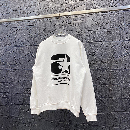 アレキサンダーワン  スウェットTシャツスーパーコピー  Alexander Wang シンプルスローガン プリントコットンパーカー