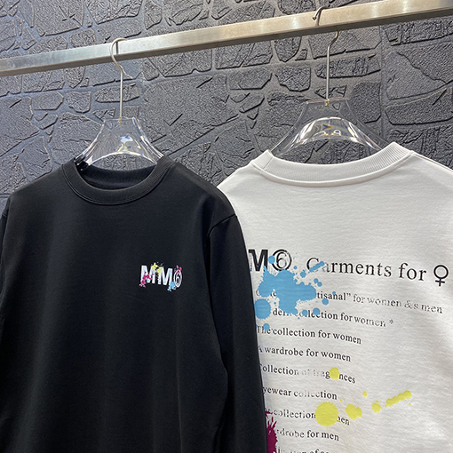 マルタンマルジェラ スウェットTシャツ Maison Margiela コピー ペインテッドプランクトン プランクウェア