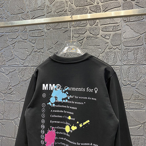 マルタンマルジェラ スウェットTシャツ Maison Margiela コピー ペインテッドプランクトン プランクウェア