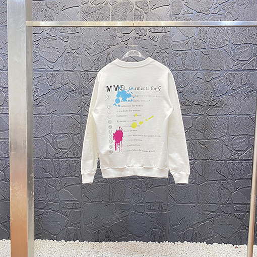 マルタンマルジェラ スウェットTシャツ Maison Margiela コピー ペインテッドプランクトン プランクウェア
