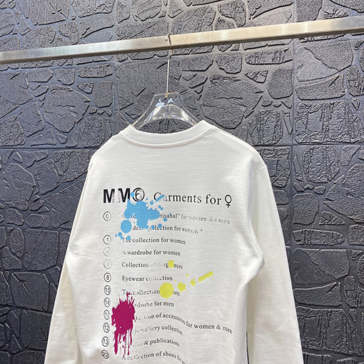 マルタンマルジェラ  スウェットTシャツ  Maison Margiela コピー   ペインテッドプランクトン プランクウェア