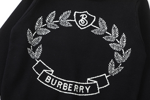 バーバリー セータースーパーコピー BURBERRYクラシックな麦刺繍のラウンドネックセーター
