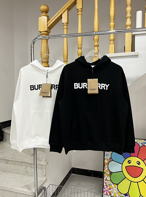 バーバリー パーカー スーパーコピーBURBERRYロゴプリント 2色