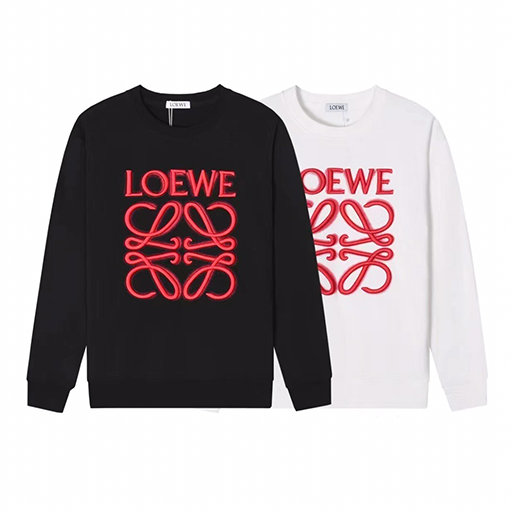 ロエベスウェットTシャツ LOEWE スーパーコピー 刺繍入りラウンドネックスウェット
