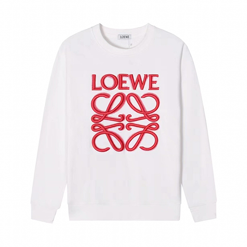 ロエベスウェットTシャツ LOEWE スーパーコピー 刺繍入りラウンドネックスウェット