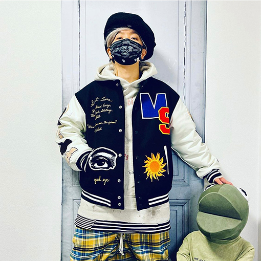 セント マイケル  ジャケット スーパーコピー イエスキリスト刺繍バッジのルーズフィット