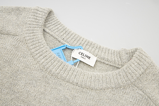 セリーヌ セーター CELINEスーパーコピー 刺繍ストライプインサートショルダーセーター