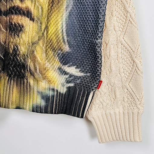 シュプリームセータースーパーコピー コーブン人物デザインのアラン編みセーター SUPREME 23SS KURT COBAIN SWEATER