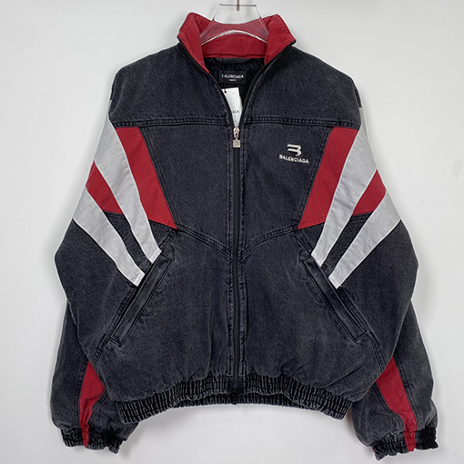 バレンシアガ ジャケット スーパーコピー BALENCIAGA カラーブロック立ち襟デニムジャケット - スタイルと快適さの融合