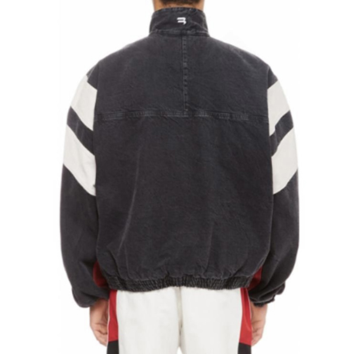 バレンシアガ ジャケット スーパーコピー BALENCIAGA カラーブロック立ち襟デニムジャケット - スタイルと快適さの融合