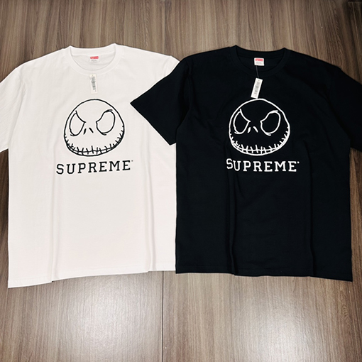 シュプリーム 半袖Tシャツ SUPREME スーパーコピー スカルスマイルフェイスプリントTシャツ