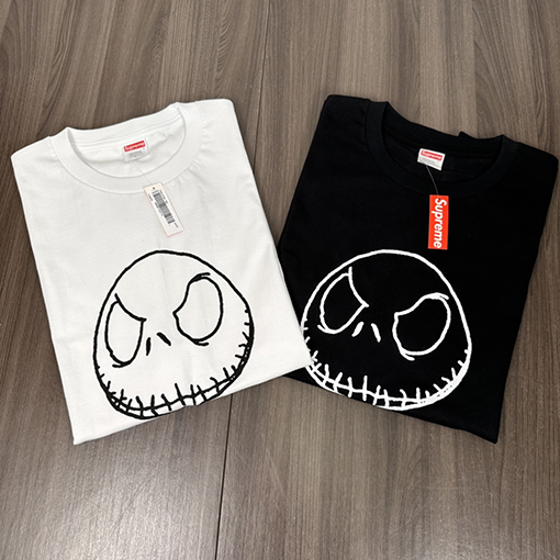 シュプリーム 半袖Tシャツ SUPREME スーパーコピー スカルスマイルフェイスプリントTシャツ