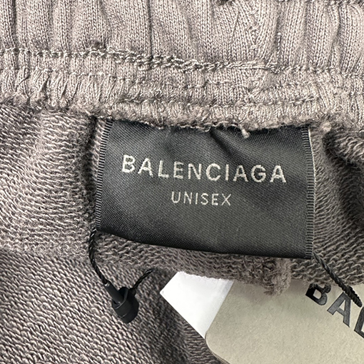 バレンシアガ  スウェットパンツ BALENCIAGA クラシックコーラロゴのウォッシュドスポーツパンツ - グレー、ルーズなストレートフィット