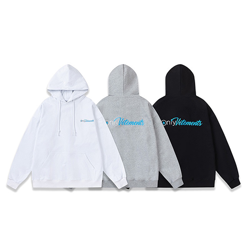 ヴェトモン パーカーコピー ONLY Vetements プリント入り秋冬ルーズフィット裏起毛パーカー