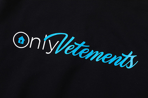 ヴェトモン パーカーコピー ONLY Vetements プリント入り秋冬ルーズフィット裏起毛パーカー