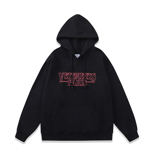 ヴェトモン パーカーコピー VETEMENTS PARIS 限定裏起毛 ルーズフィット プリント フーディー