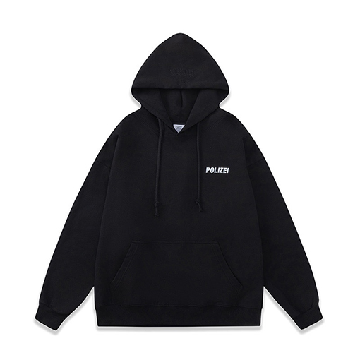 ヴェトモン パーカースーパーコピー VETEMENTS POLIZEI プリント入り 裏起毛 フードつき スウェットシャツ