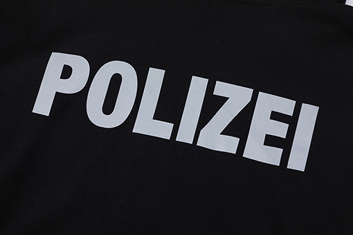 ヴェトモン パーカースーパーコピー VETEMENTS POLIZEI プリント入り 裏起毛 フードつき スウェットシャツ