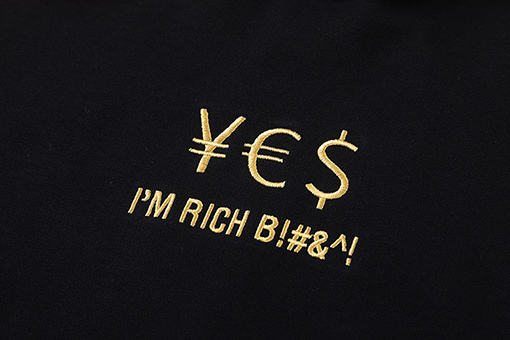 ヴェトモン パーカーVETEMENTS スーパーコピー I'm rich 刺繍ロゴ