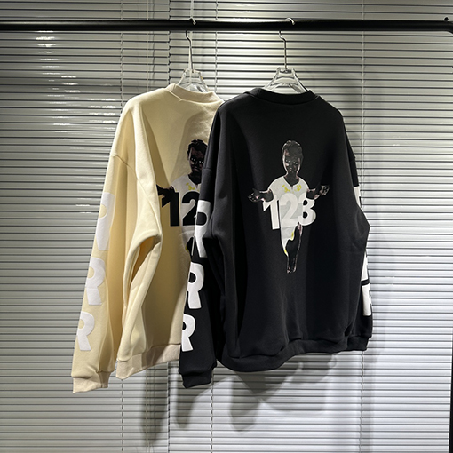 フィアオブゴッド x アルアルアル123 コラボ コラボ ゆったりシルエット エンジェルモチーフ ラウンドネック スウェット