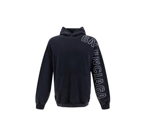 バレンシアガ  パーカー    BALENCIAG 袖に文字刺繍の入った380gの重厚なスウェットシャツ