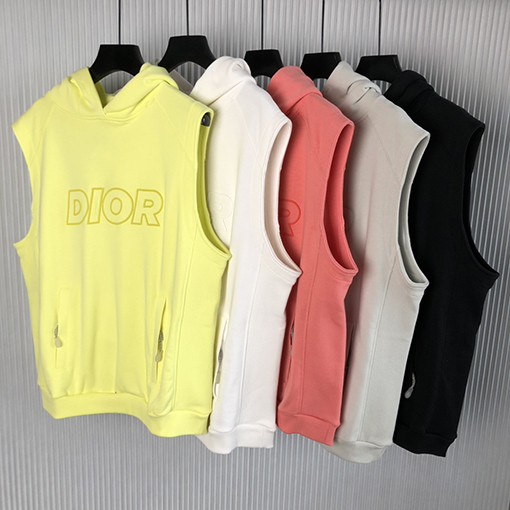 ディオール フード ベストスーパーコピー DIOR コットン スリーブレスコットンウール混紡のフード ベスト