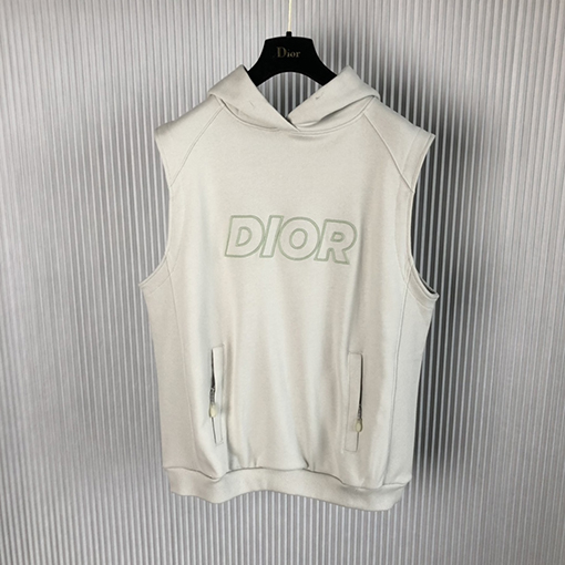 ディオール フード ベストスーパーコピー DIOR コットン スリーブレスコットンウール混紡のフード ベスト