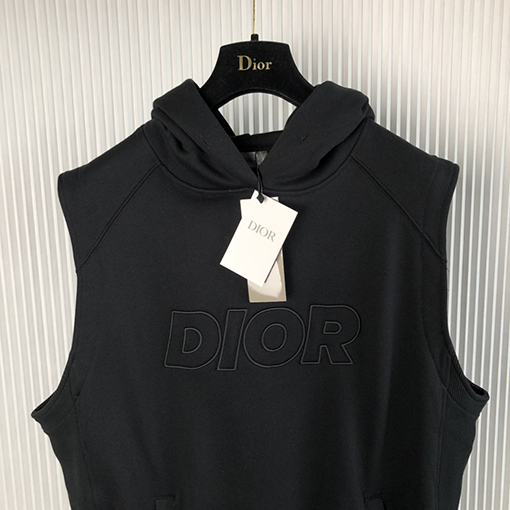 ディオール フード ベストスーパーコピー DIOR コットン スリーブレスコットンウール混紡のフード ベスト