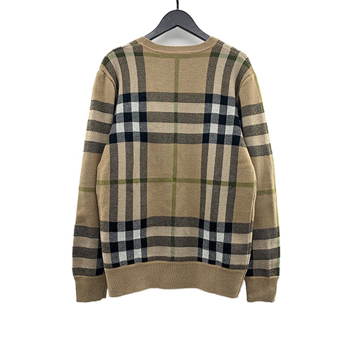 バーバリー セーター  スーパーコピー BURBERRY チェック柄ウールセーター コットン、シルクの高級素材のデザイン