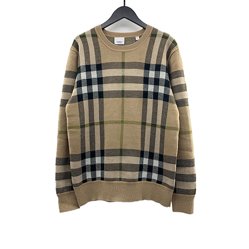 バーバリー セーター  スーパーコピー BURBERRY チェック柄ウールセーター コットン、シルクの高級素材のデザイン