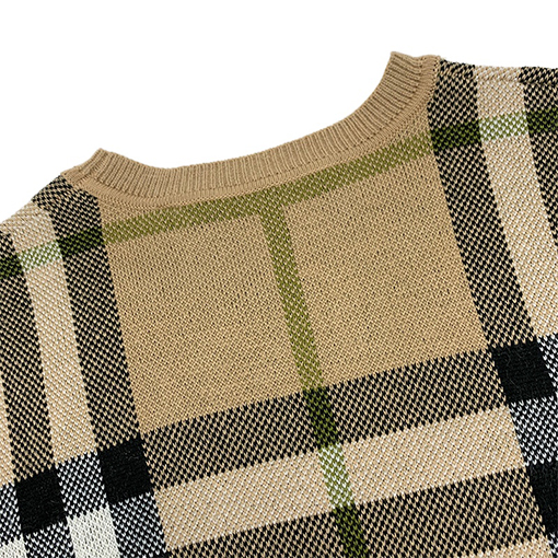 バーバリー セーター  スーパーコピー BURBERRY チェック柄ウールセーター コットン、シルクの高級素材のデザイン
