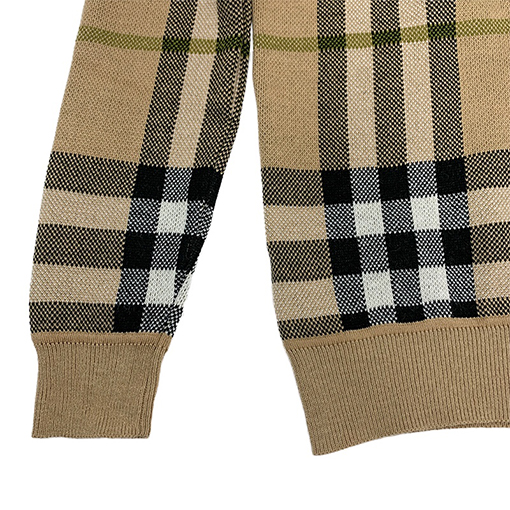 バーバリー セーター  スーパーコピー BURBERRY チェック柄ウールセーター コットン、シルクの高級素材のデザイン