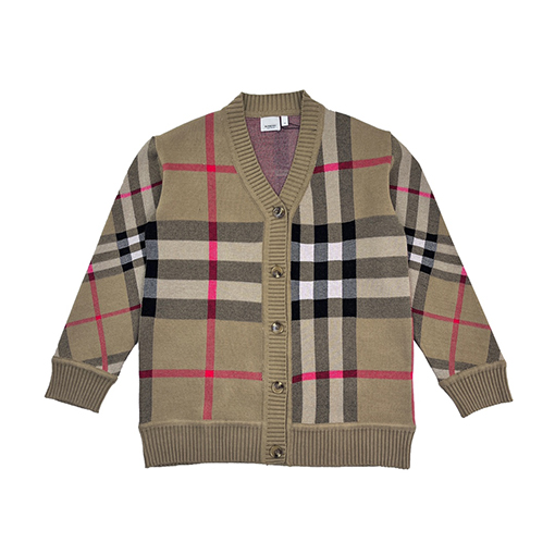 バーバリー チェックカーディガン スーパーコピー BURBERRY ウールとアクリルの混合素材