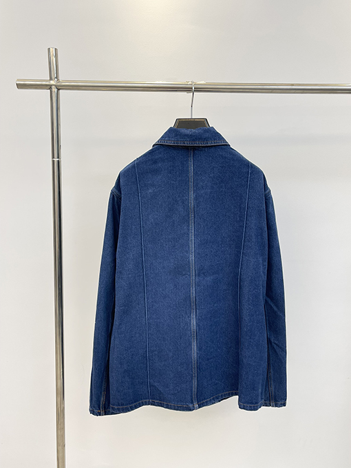 ロエベ デニムジャケット LOEWEスーパーコピー レザーポケットのデニムジャケット