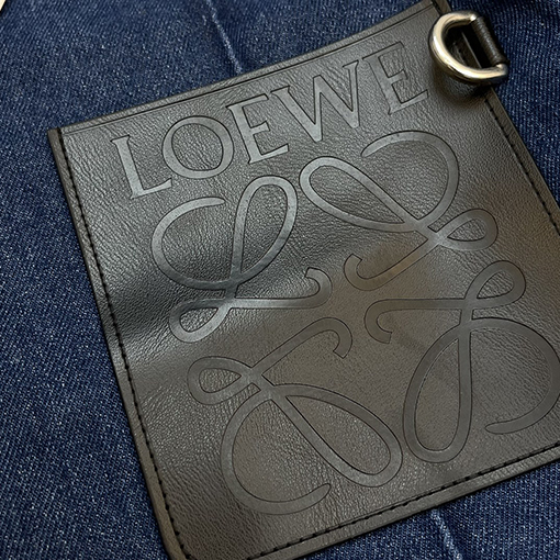 ロエベ デニムジャケット LOEWEスーパーコピー レザーポケットのデニムジャケット