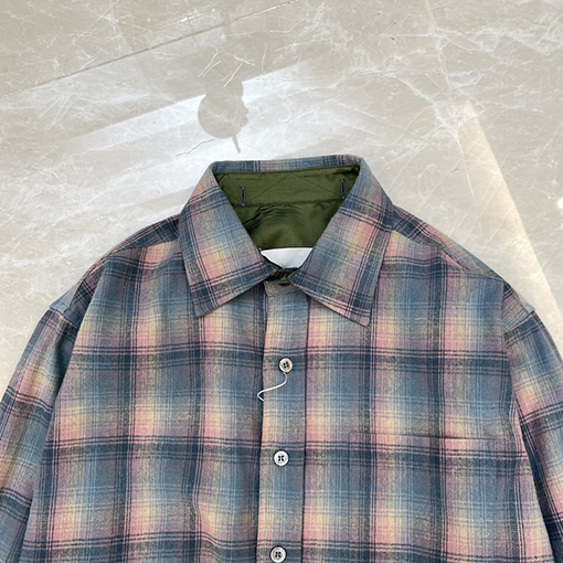 マルタンマルジェラ チェックシャツスーパーコピーMaison Margielaグラデーションチェック柄シャツ
