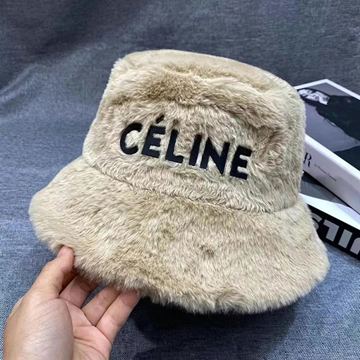 セリーヌウサギファーシーマンハットCELINE ロゴバケットハット