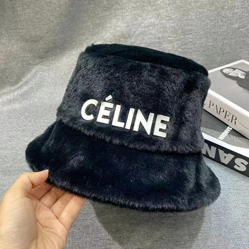 セリーヌウサギファーシーマンハットCELINE ロゴバケットハット