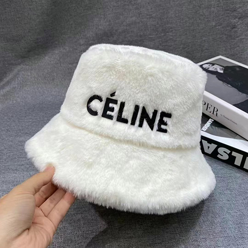 セリーヌウサギファーシーマンハットCELINE ロゴバケットハット