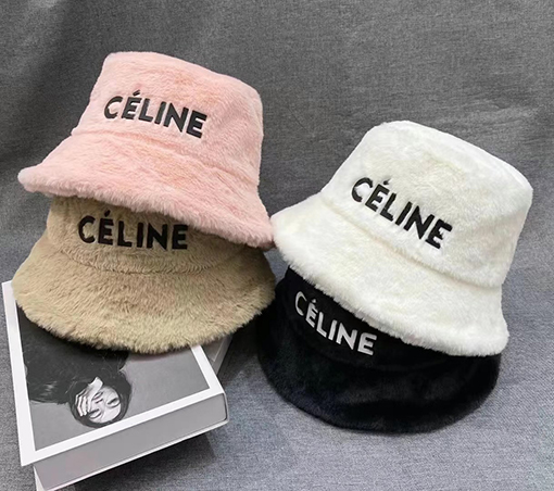セリーヌウサギファーシーマンハットCELINE ロゴバケットハット