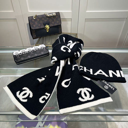 シャネル マフラー CHANELスーパーコピー クラシックなセット帽子 ,帽子＋マフラー一流の肌触り！ぽかぽかで超快適