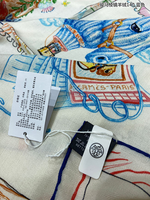 エルメス スカーフスーパーコピー HERMES ジュンマリープリズムカシミアスカーフ - 両面同じ色のカシミアスカーフ、