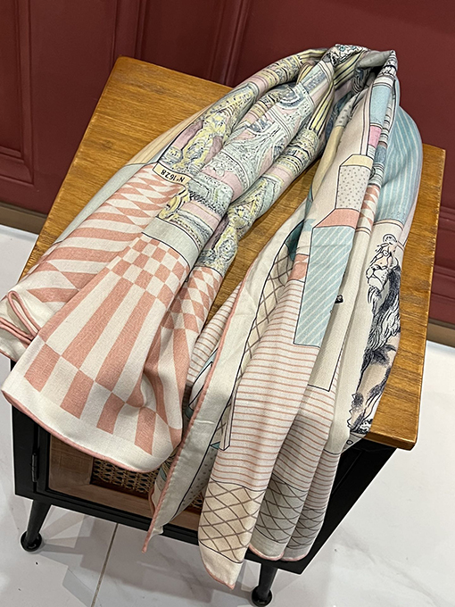 エルメス スカーフコピー  HERMES ジュンマリープリズムカシミアスカーフ