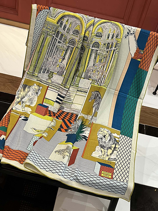 エルメス スカーフコピー  HERMES ジュンマリープリズムカシミアスカーフ