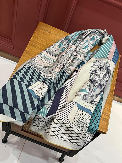 エルメス スカーフコピー  HERMES ジュンマリープリズムカシミアスカーフ